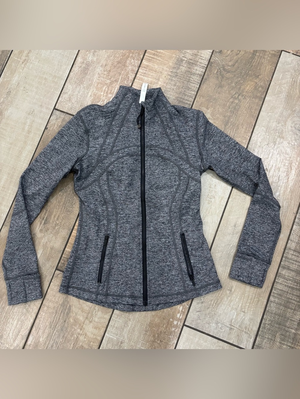 Lululemon Define Jacket Luon Heather Gray Sz 8 Full Zip Pockets